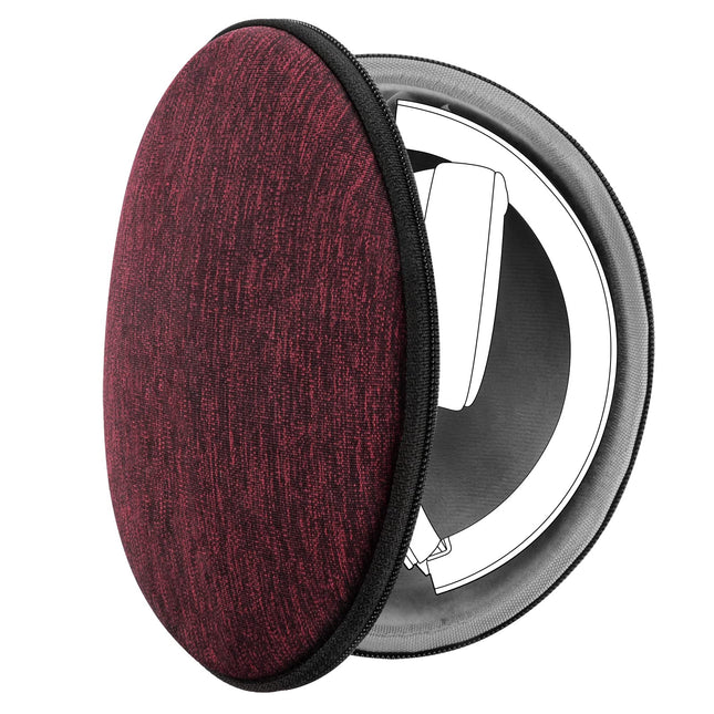 Geekria UltraShell kaitseümbris Skullcandy Crusher Wireless, Crusher ANC, Crusher 360 ja Hesh 3 kõrvaklappidele, kõva kestaga reisiümbris lisatarvikute jaoks (Moab Red)