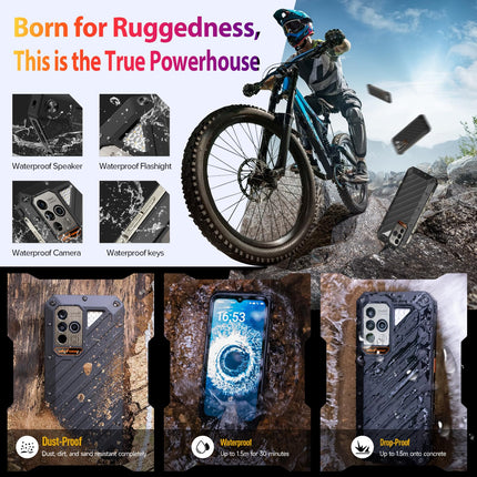 Ulefone Power Armor 18 Ultra Phone, Shatterproof, 5G, Smartphone, Shatterproof, 24GB + 512GB, Temperature Measurement, 108MP + 32MP, 9600mAh, 6.58 inch, 120Hz FHD+, Shatterproof Phone Android