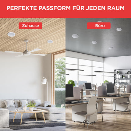 Pyle 20 cm laekõlar, laekõlar Bluetooth, 4 seinakõlarit, 2-ribaline kõlar, 250 W 4-kanaliline võimendi, kõrgsageduskõlar, stereohelisüsteem, seinale kinnitatav, ümmargune/ruudukujuline
