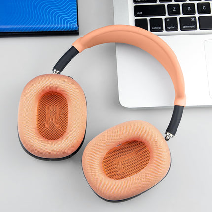 SOPROM kõrvapadjade vahetus Airpods Max kõrvaklappidele, kõrvapadjad vastupidava võrguga, pehme vaht - oranž