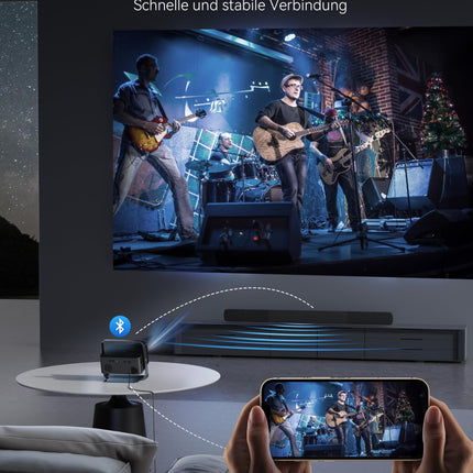 [Netflixi ametlik ja 1080P FHD] Polochshi projektor, 4K toega, 600 ANSI luumeniga, nutikas projektor automaatse trapetsikorrektsiooniga, elektriline fookus, WiFi 6, Bluetooth-projektor, kodukino, õues kasutatav miniprojektor