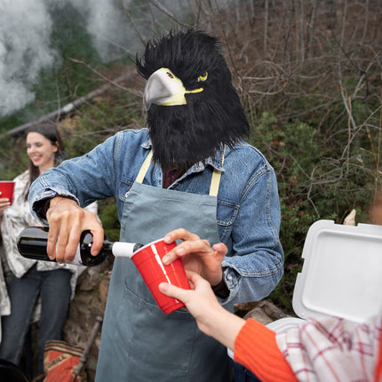 shayulajiao ‌Musta Kotka täispea mask karnevaliks, mardi grasiks ja halloweeniks | Lateksist looma- ja linnukostüümimaskid | Jõulupeod ja maskiballid (üks suurus)