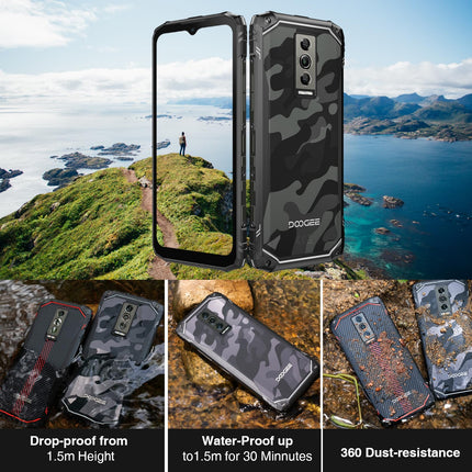 DOOGEE Blade 10 õuenutitelefon Android 14, 9GB+128GB/2TB TF-kaart õuenutitelefon, 10.7mm üliõhuke ehitusplatsi telefon, 6.56-tolline HD+ 90 Hz õuenutitelefon ilma lepinguta, 5150mAh, 16MP+8MP kaamera, GPS/FaceID