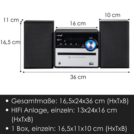 Retro HiFi music system | Stereo system | Compact system | USB | Line out | CD/MP3 | FM radio | 30 memory locations | LED display | Mini HiFi system | Stereo system with speakers |