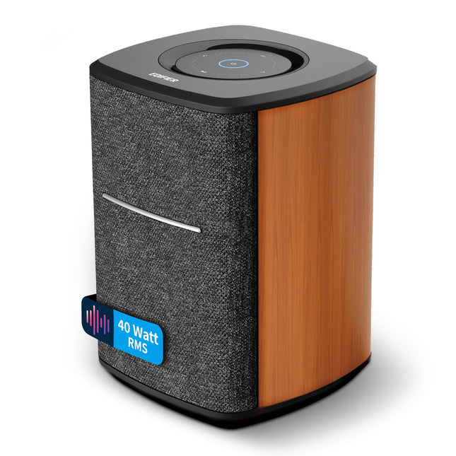 EDIFIER MS50A - Mitmetoaline WiFi nutikõlar Bluetoothi ​​ja juhtmevaba stereo funktsiooniga. Ühildub Amazon Alexa, Apple AirPlay 2, Spotify ja muuga. Pruun