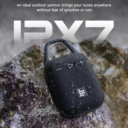 Tronsmart Mirtune H1 kaasaskantav Bluetooth-kõlar õue, 20 tundi mänguaega, vali heli ja võimas bass, sisseehitatud karabiin, IPX7, reguleeritav ekvalaiser, Bluetooth 5.3 (must)
