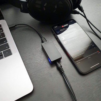 Qudelix - 5K Bluetooth USB DAC Amplifier with LDAC, aptX Adaptive, aptX HD, AAC (Dual ES9219 3.5mm unbalanced and 2.5mm balanced output)