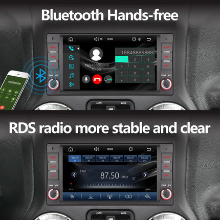 Jeep Wrangler JK Compass Patriot/Chrysler/Dodge RAM laadija, 7-tolline puutetundlik stereo juhtmevaba CarPlay Andriod autoraadio vastuvõtja Bluetooth Mirror Link FM RDS-iga