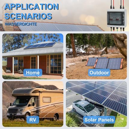 Surge protection PV DC 40A/1000V disconnect switch, lightning protection circuit breaker, solar junction box PV system, IP65 waterproof &amp; UV-resistant solar voltage protection for photovoltaics 2 in 2 out
