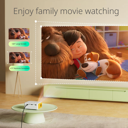 Mini Projector Mobile, 2025 YOTON Y3 Projector Small 1080P Supported, 10000L Mini Projector for Home Theater, 50% Zoom Outdoor Projector Compatible with HDMI/USB/Phone/PS5/TV Stick/The Best Choice for Kids