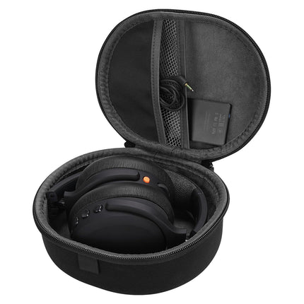 Linkidea kõrvaklappide kandekott, mis ühildub Skullcandy Crusher Wireless/ANC/360 kõrvaklappidega, Hesh 3, kaitsev kõva kestaga peakomplekti reisikott kaablite jaoks (must)