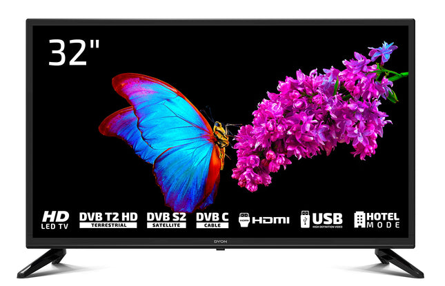 DYON Enter 32 Pro X2-80 cm (32 inch) TV (Triple Tuner (DVB-C/-S2/-T2), Hotel Mode, USB Media Player)