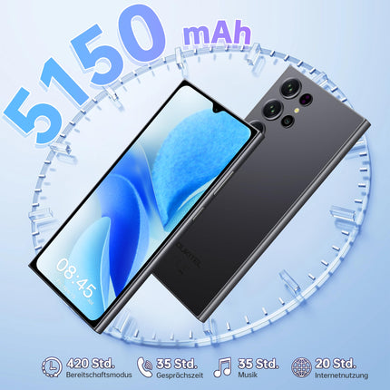 OUKITEL C61 Pro lukustamata nutitelefon Android 15, 24GB+256GB/1TB nutitelefon ilma lepinguta, 6,88" HD+ 90Hz ekraan, 5150mAh, 13MP+5MP, kahe SIM-kaardiga 4G SIM-kaardivabad telefonid, NFC/sõrmejälje/näotuvastuse/OTG