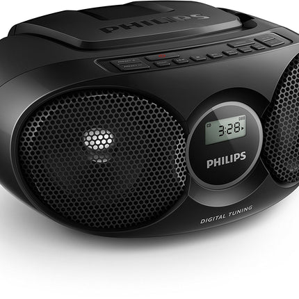 Philips Audio AZ215B/12 CD Soundmachine (Digital FM, Audio Input, 3 Watts, Easy to Use) Black