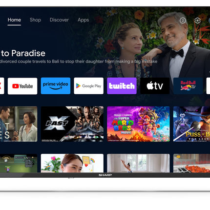 SHARP 43FH6EA Full HD raamita Android-teler 108 cm (43 tolli), 3 HDMI, 2 USB, Dolby Digital, Active Motion 400