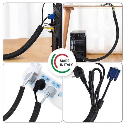 MarketConnect® Laiendatav kaablitoru Ø 20 mm, pikkus 30 m • Ideaalne kaablite haldamiseks • Sobib ideaalselt laudadele ja teleritele • MUST • TÖÖSTUSLIK VÄIKE