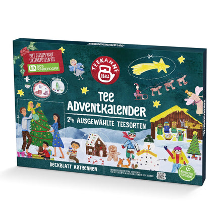 Teekannu advendikalender 2023 24 valitud teesordiga, roheline