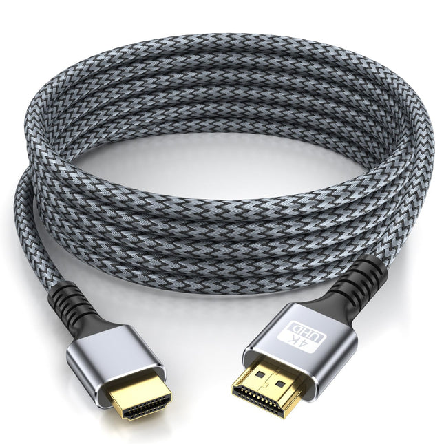 looyotul 4k HDMI-kaabel 10m ülikiire HDMI 2.0 kaabel 4K@60HZ 3D ARC kullatud pistik Etherneti audio-video tagasivoolu HDMI-kaabel UHD teleri, monitori, sülearvuti, Xboxi, PS4/PS5 jne jaoks (hõbedane)