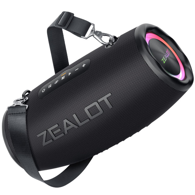 ZEALOT Bluetooth-kõlar, õue Bluetooth-kõlar, 80W stereoheli, BassUp, 16000mAh aku, AUX-port, USB, Micro SD/TF, USB-C, akupank, Bluetooth 5.2, IPX6 veekindel, telkimiseks, basseini jaoks, aia jaoks