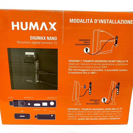 Humax - maapealne DVB-T2 HD-2023T2 Digimax Nano digitaalne dekooder 2-ühes kaugjuhtimispuldiga teleri juhtimiseks