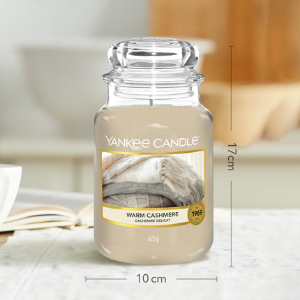 Yankee Candle lõhnaküünal purgis (suur) | Soe kašmiir | Pika põlemisega küünal kuni 150 tundi | Ideaalne emadepäevaks | Kingitused naistele