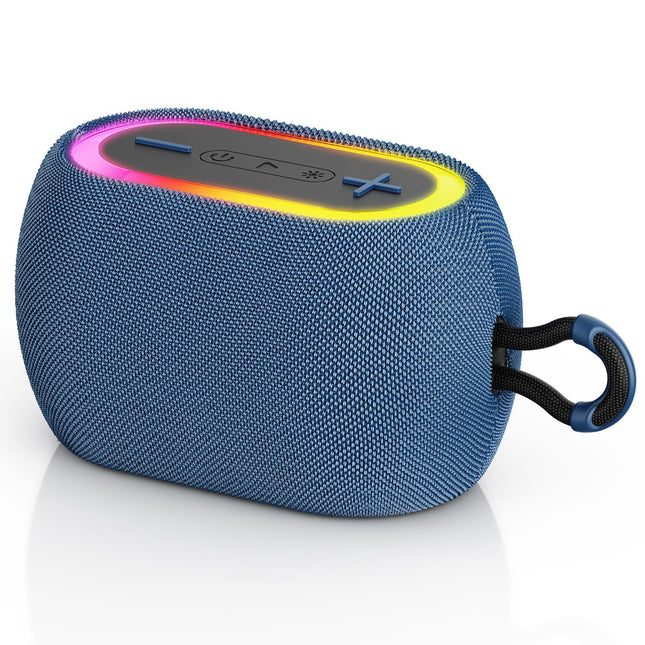 Tisco Portable Bluetooth Speaker with RGB Light - Bluetooth 5.3 Music Box 15 W Speaker, IPX7 Waterproof, 24h Playtime, AUX/TF Card/USB/TWS Pairing - For Outdoor, Party &amp; Travel (Blue)