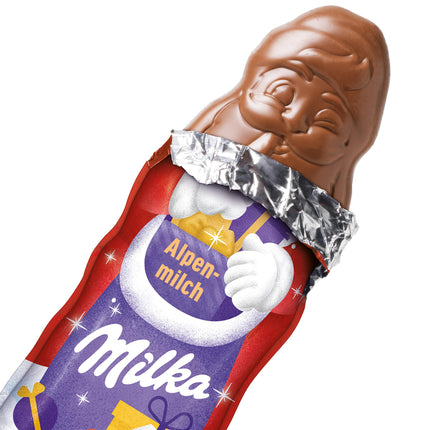 Milka Santa Claus Alpine Milk 24 x 45g I Chocolate Santa Claus Large Pack I Christmas chocolate made from 100% Alpine milk