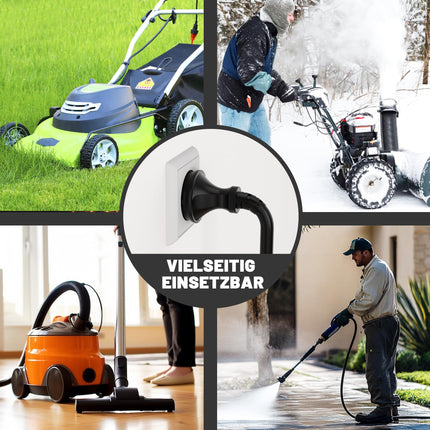 Vickwire kummist pikenduskaabel 10m välistingimustes kasutatav kaabelkaabli pikendused kaitsekontaktiga pistikuga Schuko pikendus 16A/250V, must, H05RR-F 3G1.5 mm²