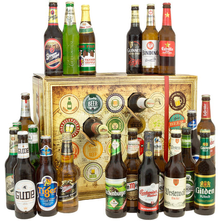 Beer Advent Calendar World and Germany with Tsingtao + Tiger + Hite Pale Lager + more/Gift Idea Advent Calendar with Beer/Beer Advent Calendar