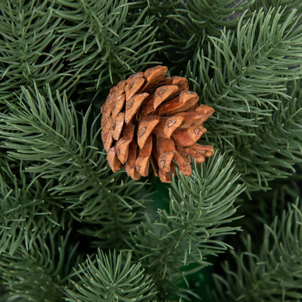 HOMCOM fir wreath door wreath Christmas wreath back with hanging eyelet PE green Ø60 x 8 cm