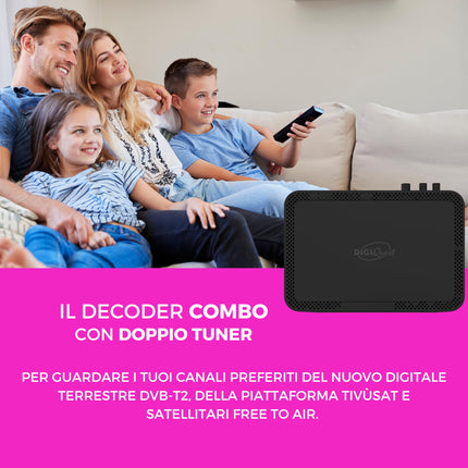 Tivùsat Combo Q80 4K dekooder must, aktiveeritav salvestusfunktsioon, 2-ühes kaugjuhtimispult, Tivusat 4k kaart kaasas