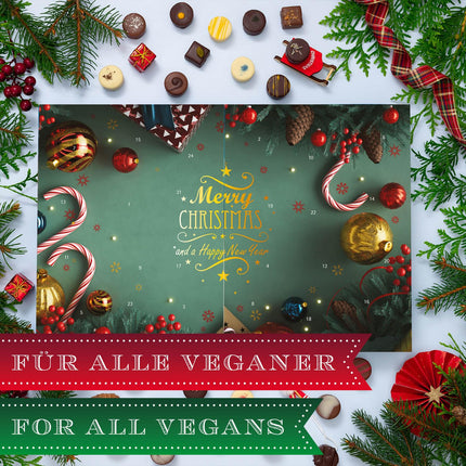 Hallingersi magusad jõulud - vegan advendikalender, käsitööna valminud šokolaadikink, osaliselt alkoholiga, valmistatud veganšokolaadist (karp) - emadepäevakingitus ja kingiideed isadepäevaks | Head Hanukat