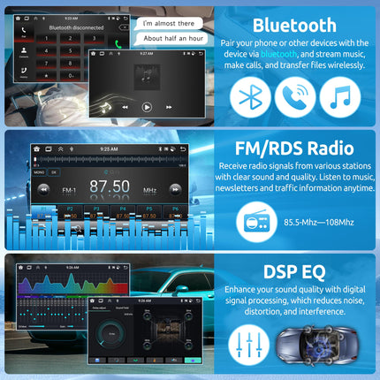 8-tuumaline 2G+64G Android autoraadio 2 DIN Suzuki SX4 2006-2013 FIAT Sedici 2005-2014 jaoks koos juhtmevaba Carplay, Android Auto GPS navigatsiooni, WiFi, 9-tollise autoraadio, peegli lingi, Bluetooth FM/RDS/DAB+ tahavaatekaameraga