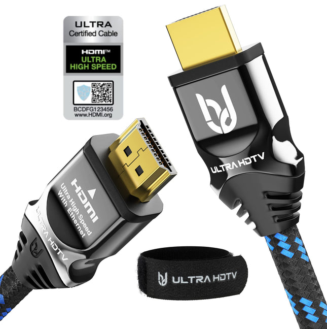 Ultra HDTV 8K HDMI-kaabel - 3 m ülikiire HDMI 2.1 kaabel, 48 Gbps 8K@60Hz ja 4K@120Hz jaoks - Premium-sertifikaat - DTS:X, HDCP 2.2 ja 2.3, HDR10+, eARC