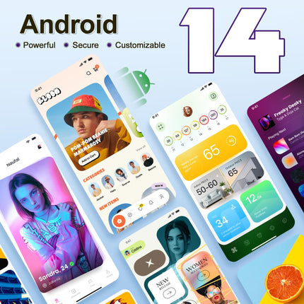 OUKITEL C57 Pro nutitelefon ilma lepinguta - 16GB+128GB/1TB mobiiltelefon ilma lepinguta, 6,52" Android 14 nutitelefon, 4300mAh, kaheksatuumaline, 13MP kaamera, kahe SIM-kaardiga 4G lukustamata mobiiltelefonid, sõrmejälje-/näotuvastusega/GPS