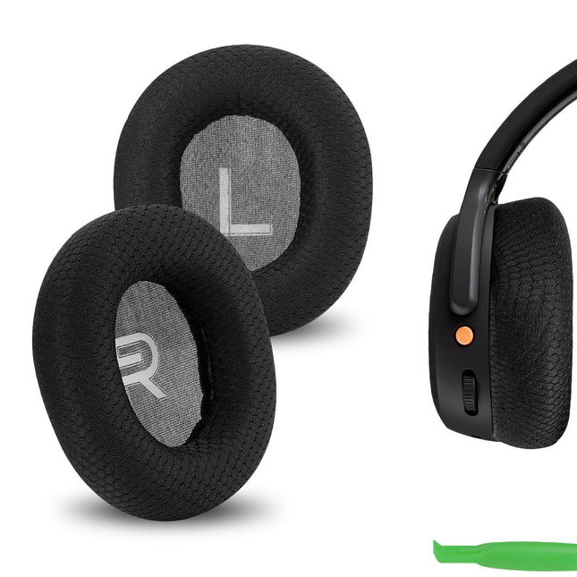 Geekria Comfort Mesh Ear Pads Compatible with Skullcandy Crusher ANC 2 Headphones (Black)