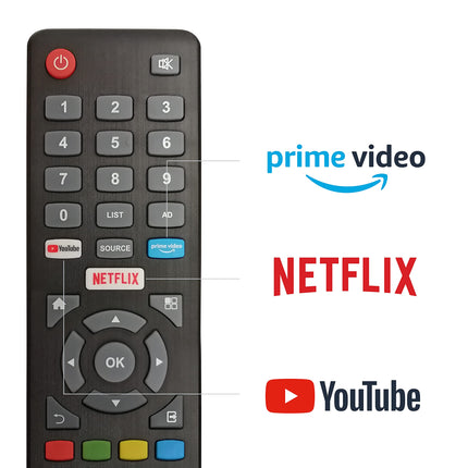 DYON Smart 42 XT - 105 cm (42-tolline) televiisor (Full HD nutiteler, HD kolmekordne tuuner (DVB-C/-S2/-T2), Prime Video, Netflix ja HbbTV)