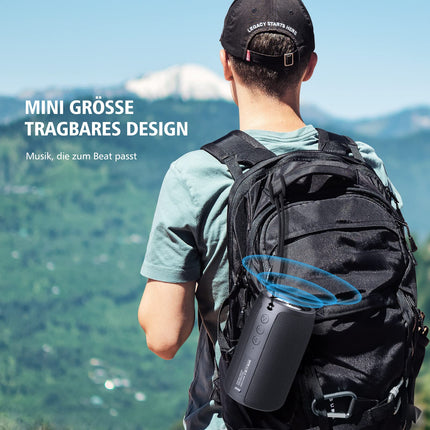 ZEALOT Bluetooth-kõlar, Bluetooth-muusikakarp USB/TF-kaardi/AUX-iga, IPX5 veekindlusega Bluetooth-karp, 12-tunnine mänguaeg, kahekordne sidumine, kaasaskantav juhtmevaba kõlar koju ja õue - must