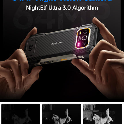 Ulefone Armor 27 õuemobiiltelefon Android 14 nutitelefon 64MP+50MP+50MP+32MP kaamera 24GB + 256GB/SD-2TB 10600mAh aku, 6.78-tolline FHD+ 120Hz, toetab 33W kiirlaadimist 4G kahe SIM-kaardiga GPS/NFC/OTG