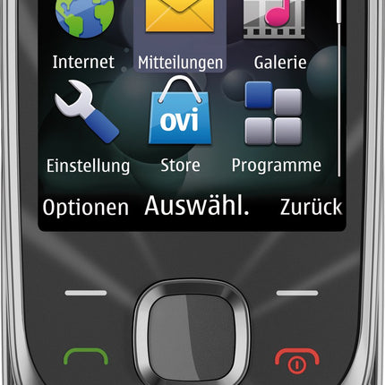 Nokia 7230 mobiiltelefon (3,2 MP, muusikapleier, Bluetooth, lennurežiim, 2 GB mälukaart, liugur) grafiithall