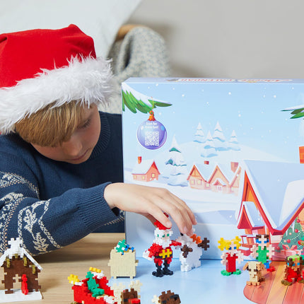 Plus-Plus advendikalender, loomingulised ehitusklotsid, 24 ust + 1 lisauks üllatusega, lastele vanuses 5 ja vanemad, leidlik ehitusmänguasi, valmistatud Taanis