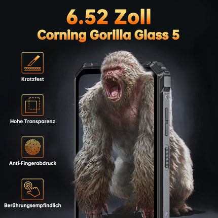 OUKITEL G1 õuetelefon Android 14-10600mAh 24GB+256GB õuetelefon ilma lepinguta 6.52 tolli 48MP+5MP kaamera ehitusplatsi mobiiltelefon kahe SIM-kaardiga IP68/NFC/OTG/GPS/Face ID