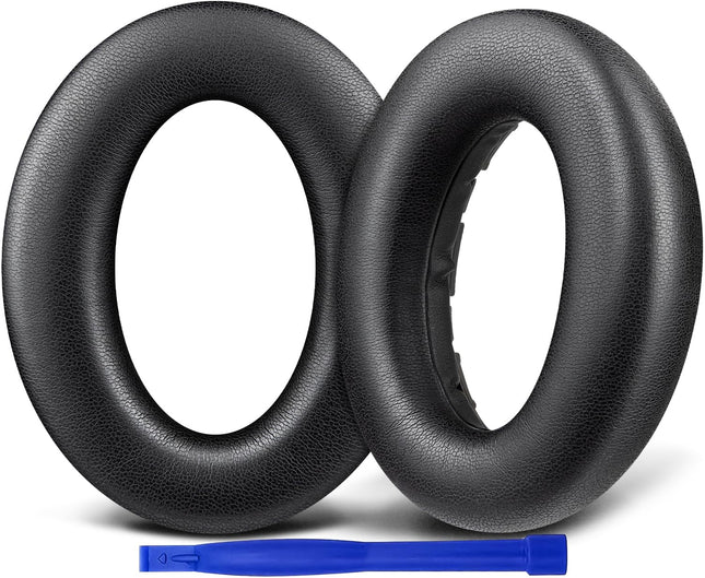 SOULWIT Replacement Ear Pads for Sennheiser Accentum/Accentum Plus Headphones, Soft Protein Leather Earpads, Noise Isolation Foam