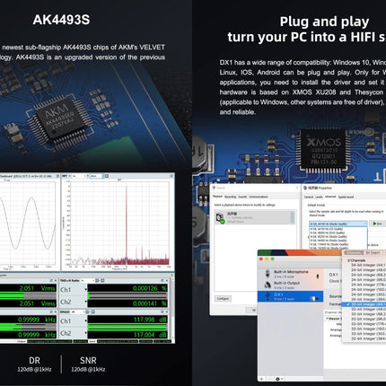 Topping DX1 USB DAC AK4493S diskreetne LNRD kõrvaklapivõimendi DSD256 PCM384 lauavõimendi kodukino heliseadmele 2 võimendiga must