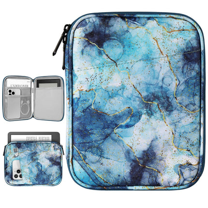 Vinabilia 6-7 inch Sleeve Case for 7" The New Kindle Paperwhite and Kindle Colorsoft Signature Edition, 6" Kindle 11th Gen, 6.8" Kindle Paperwhite, Kindle Oasis E-Reader, Marble Blue