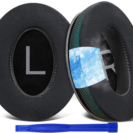 SOULWIT jahutava geeliga vahetuskõrvapadjad Bose QuietComfort 45 (QC45)/QuietComfort SE (QC SE)/uute Quiet Comfort juhtmevabade kõrvaklappide jaoks, kõrvaklapid suure tihedusega mürasummutusvahuga