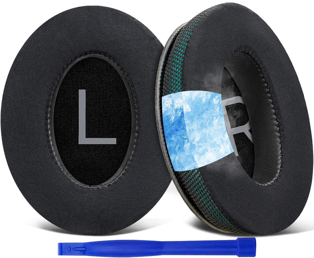 SOULWIT jahutava geeliga vahetuskõrvapadjad Bose QuietComfort 45 (QC45)/QuietComfort SE (QC SE)/uute Quiet Comfort juhtmevabade kõrvaklappide jaoks, kõrvaklapid suure tihedusega mürasummutusvahuga