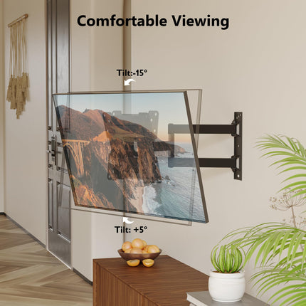 BONTEC TV seinakinnitus, pööratav ja kallutatav monitori seinakinnitus 13–43-tollistele LED/LCD/OLED-teleritele või monitoridele kuni 35 kg, max VESA 200x200 mm