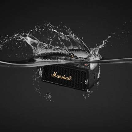 Marshall Emberton III Portable Bluetooth Speaker, Wireless, IP67 Dust and Water Resistant, Over 32 Hours Playtime - Black and Brass