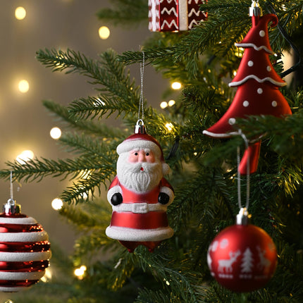 Valery Madelyn Christmas Tree Ornament Kit, 155 ct Red and White Shatterproof Christmas Tree Decorations Bulk, Traditional Hanging Ball Ornaments for Christmas Trees, Holiday Party Decoration